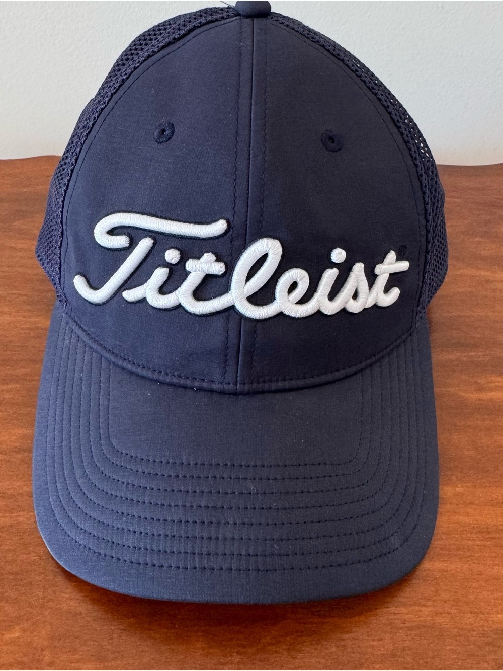 Titleist Navy Blue Mesh Back Trucker Golf Hat Snapback